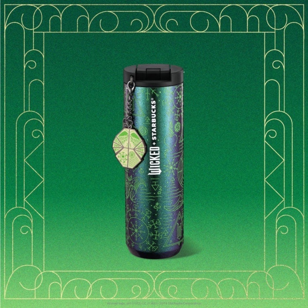 Starbucks Wicked Series Green Black Tumbler Wicked Elphabas Glow in the Dark NEW